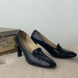 Gucci Vintage Black Pumps 7.5